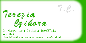 terezia czikora business card